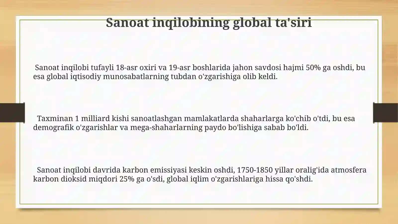 G'arbiy Yevropa va Amerikada Sanoat Inqilobi 3