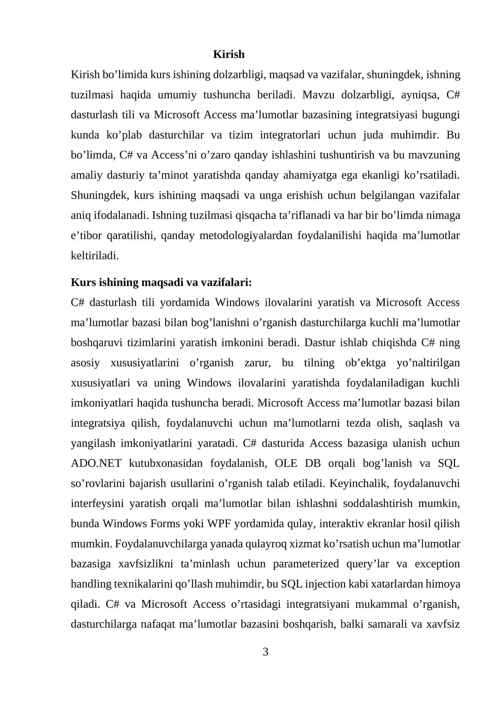C# dasturlash tilida Windows ilovalarini Office dasturlari bilan bog‘lash 3
