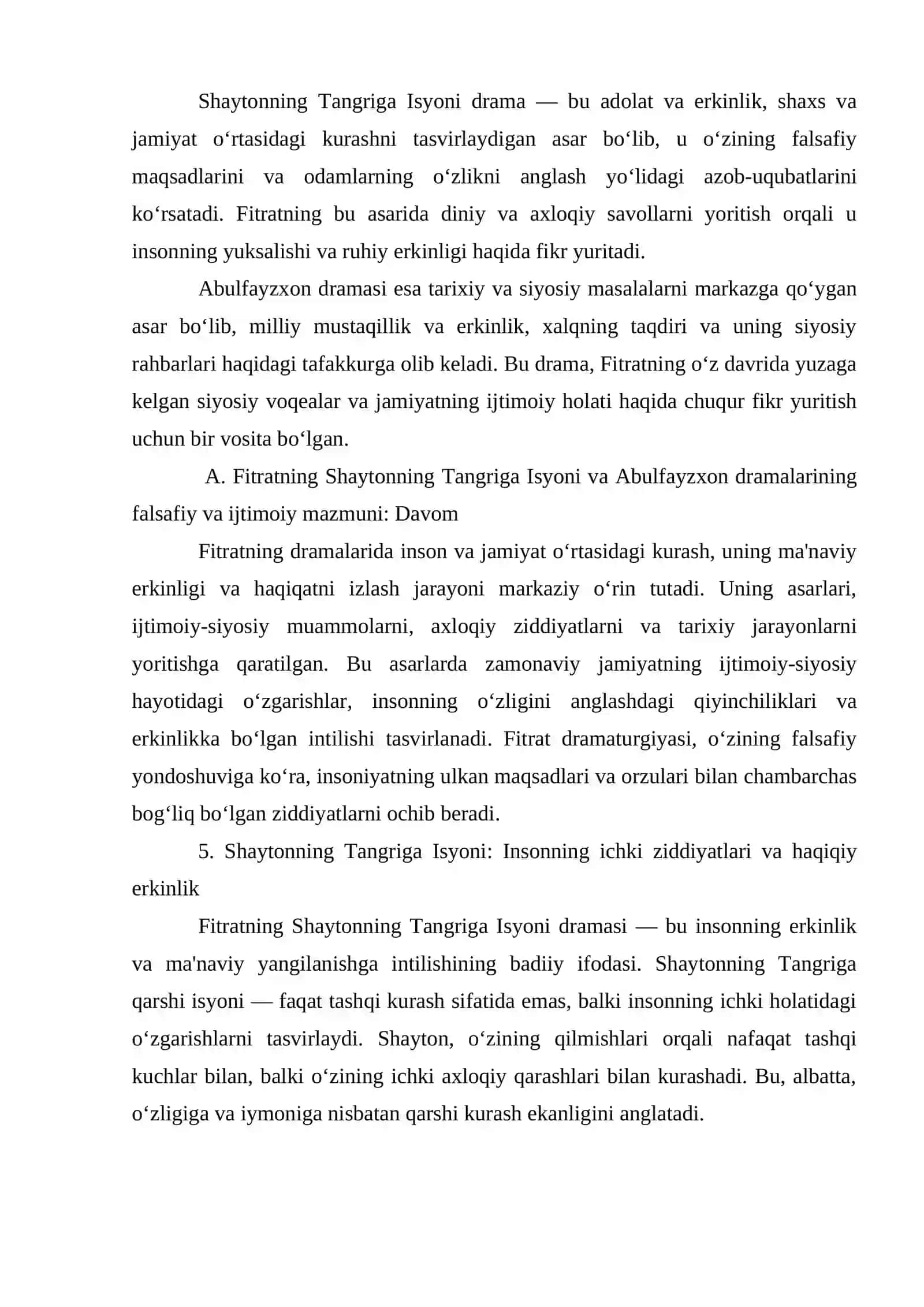 A. Fitratning "Shaytonning Tangriga Isyoni" va "Abulfayzxon" dramalari 3