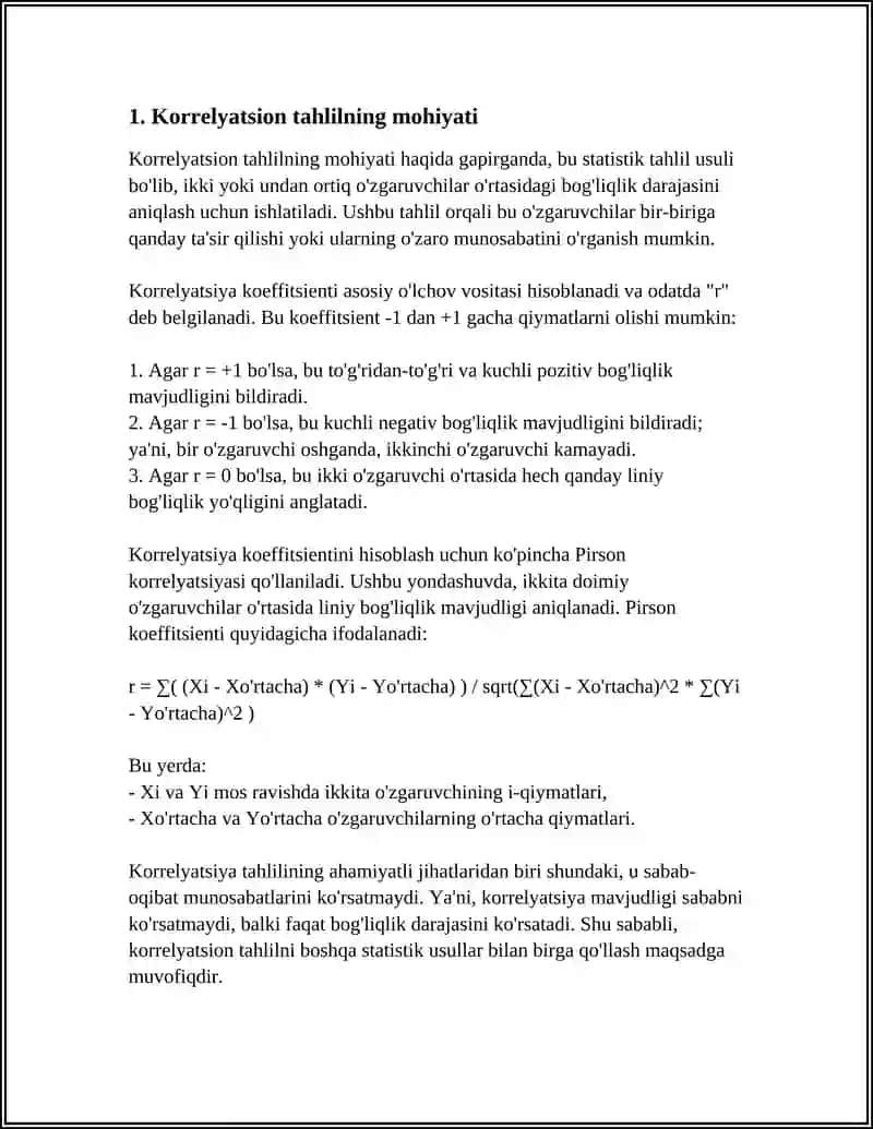 Korrelyatsion tahlil 3
