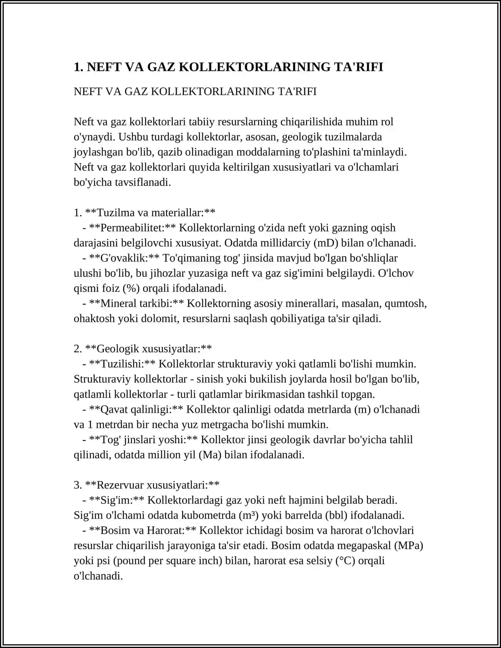 NEFT VA GAZ KOLLEKTOR JINSLARI 3