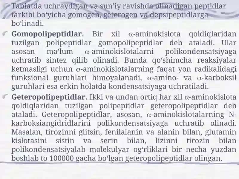 Peptidlarning  biologik vazifalari 3