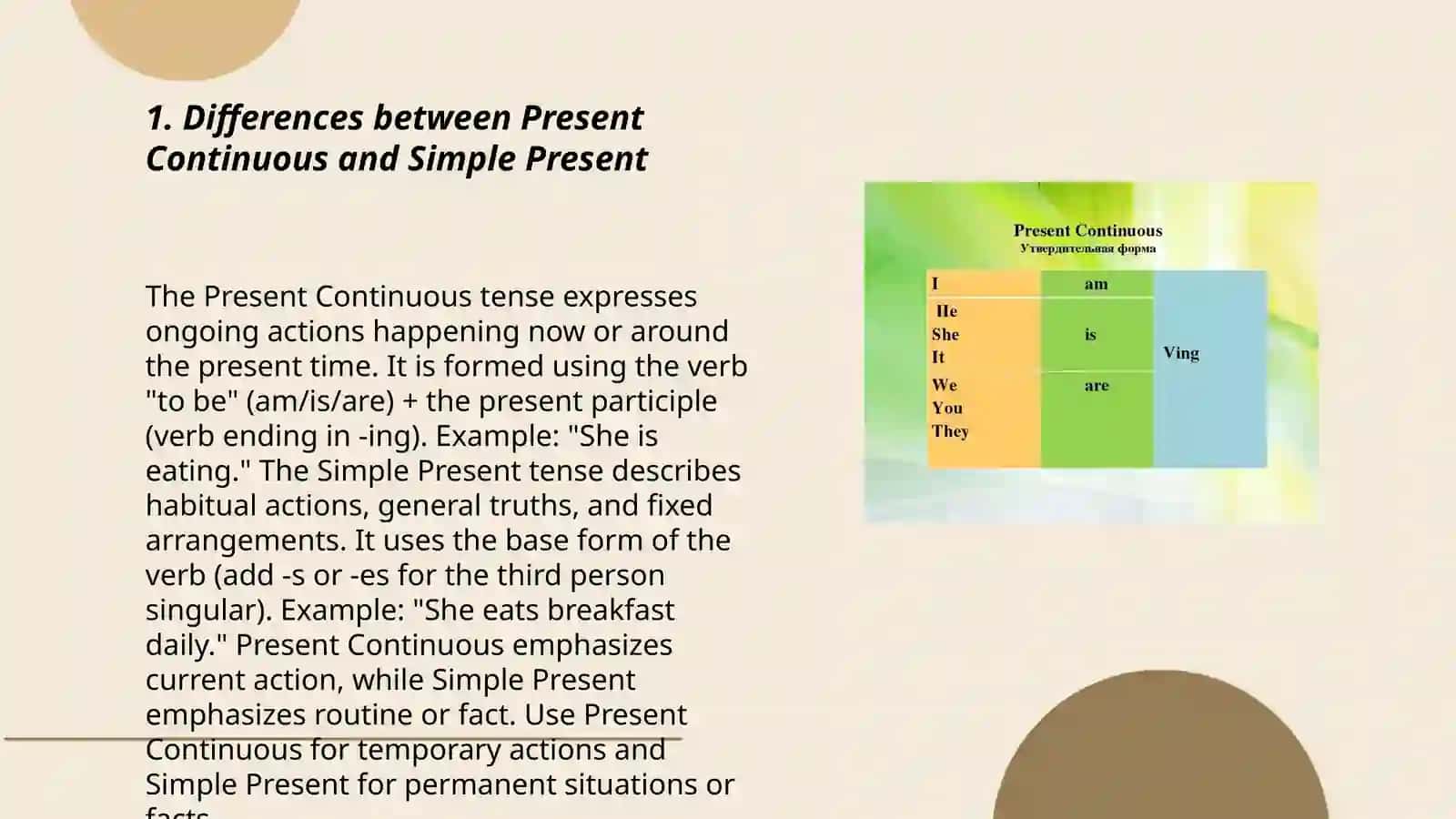 Present continuous 3