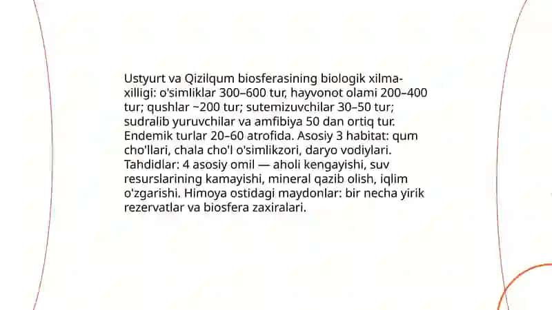 Ustyurt va Qizilqum ekologiyasi 3