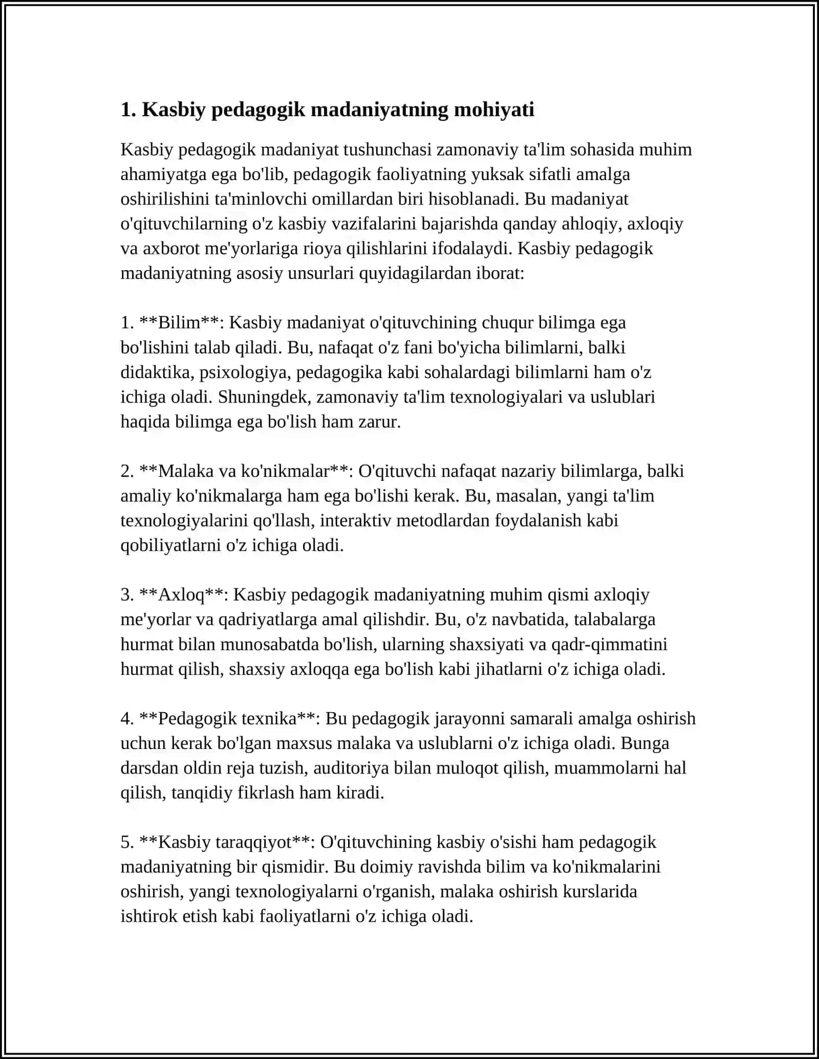 Kasbiy pedagogik madaniyat 3