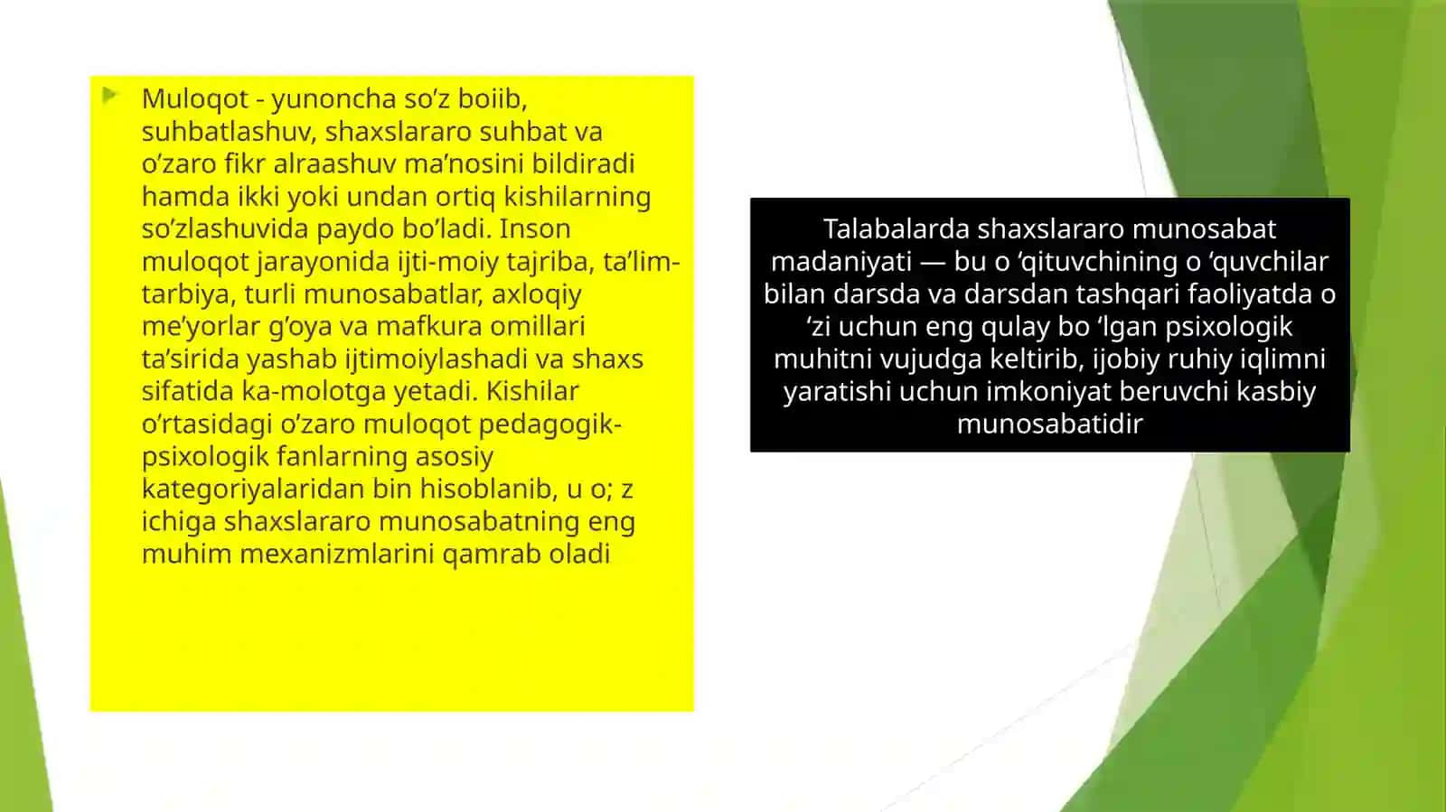 O’QITUVCHI-TALABA TIZIMIDAGI MUNOSABATLAR AXLOQI 3