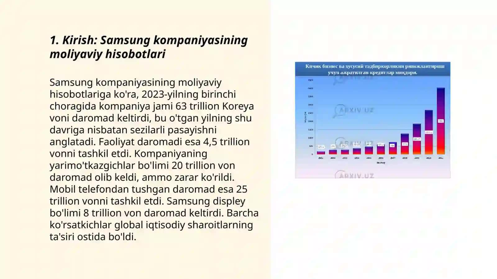 Samsung kompaniyasining moliyaviy hisobotlari 3