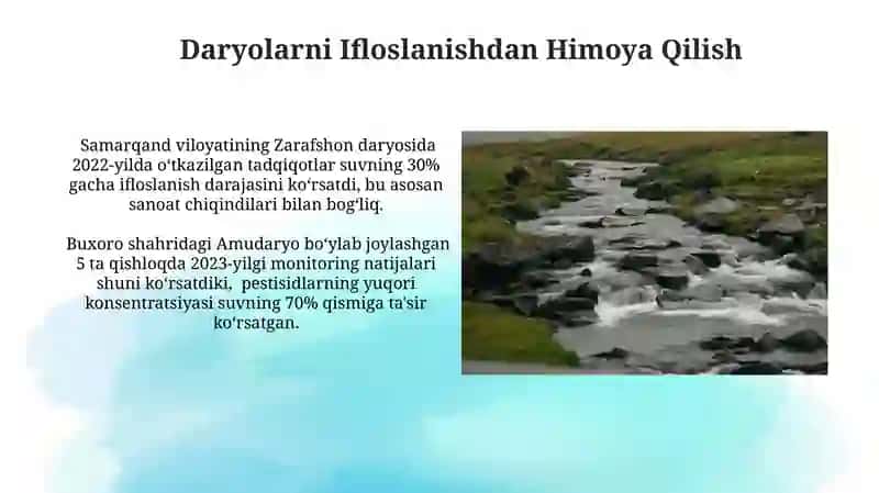 Daryolarni Ifloslanishdan Himoya Qilish 3