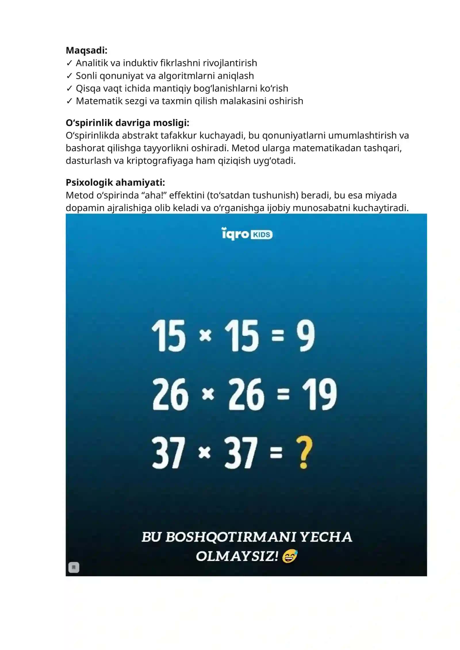 TENGLAMALAR SISTEMASI ORQALI NOMA’LUMNI TOPISH MASHQI 3