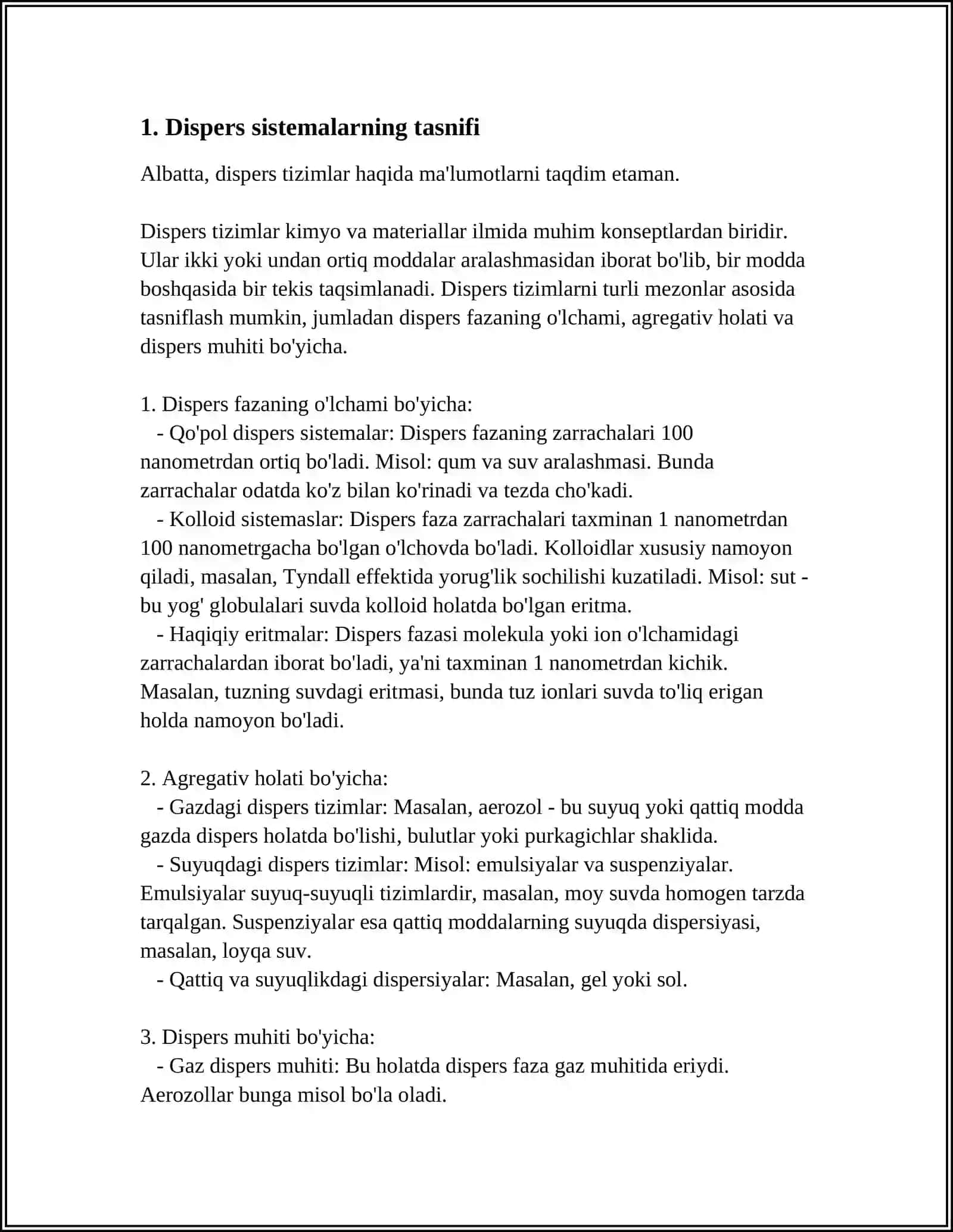 DISPERS SISTEMALAR KOLLOID ERITMALAR 3
