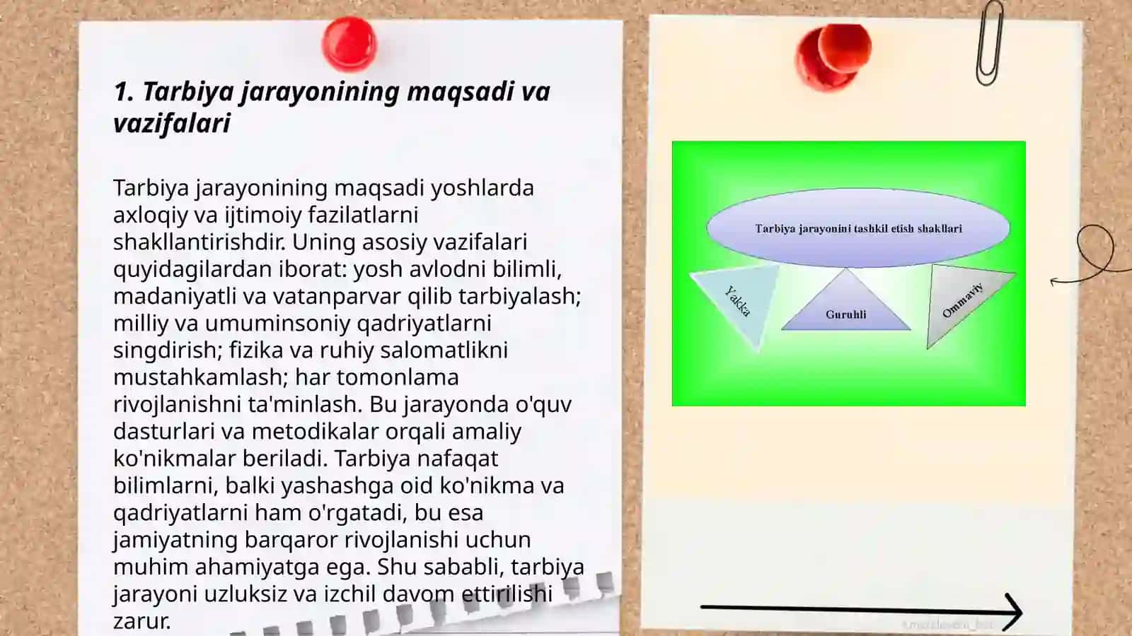 Tarbiya jarayonining òziga xos xusutsiyatlari 3