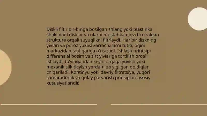 Diskli filtir 3