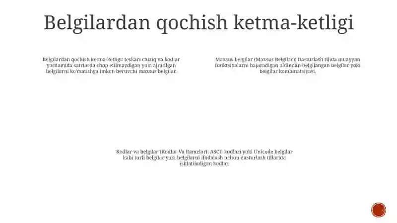 Maxsus Belgilar Kodlar Va Ramzlarni Sharxlash 3