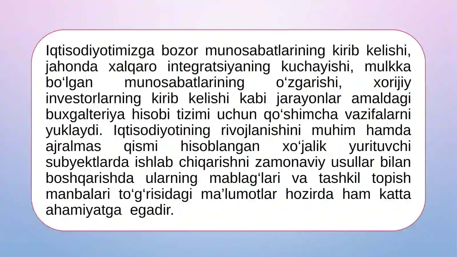 BUXGALTERIYA  HISOBI xizmatini TASHKIL ETISH 3