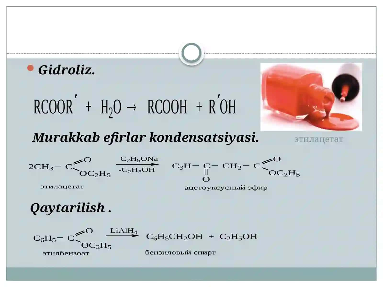 Murakkab efirlar va yog'lar 3