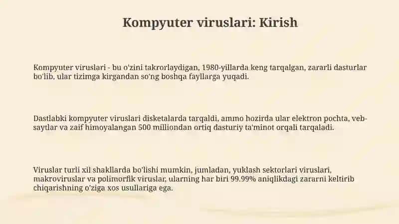 Kompyuter viruslari va viruslardan himoyalanish usullari 3
