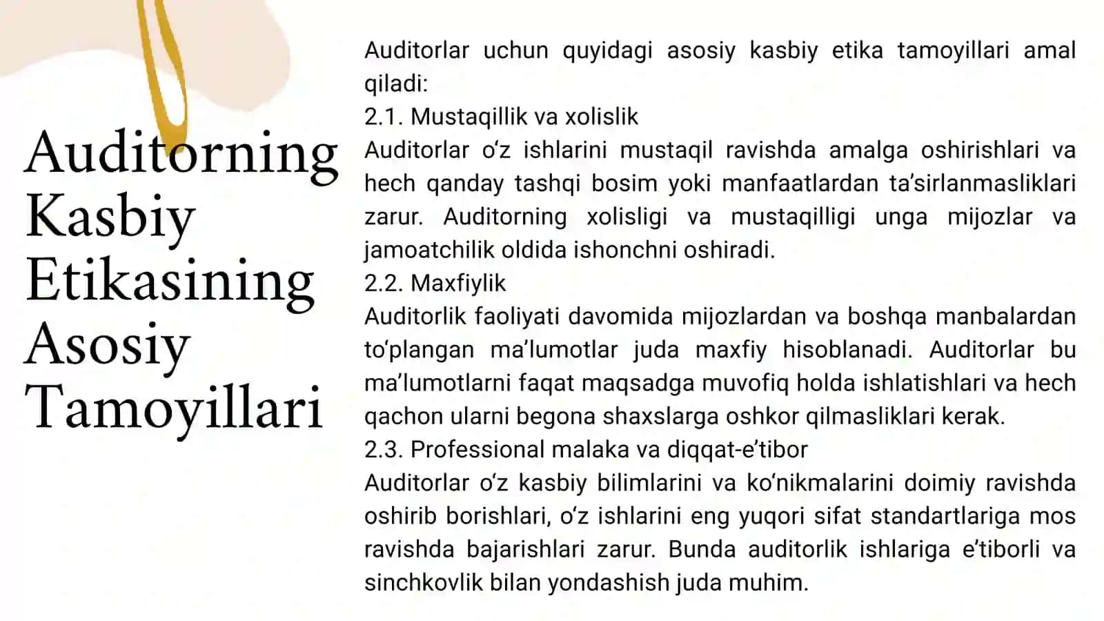 Auditorning kasbetikasi 3