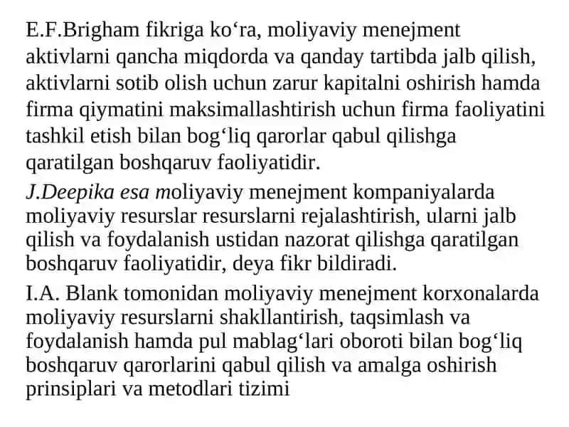 Moliyaviy menejmentning kontseptual asoslari 3