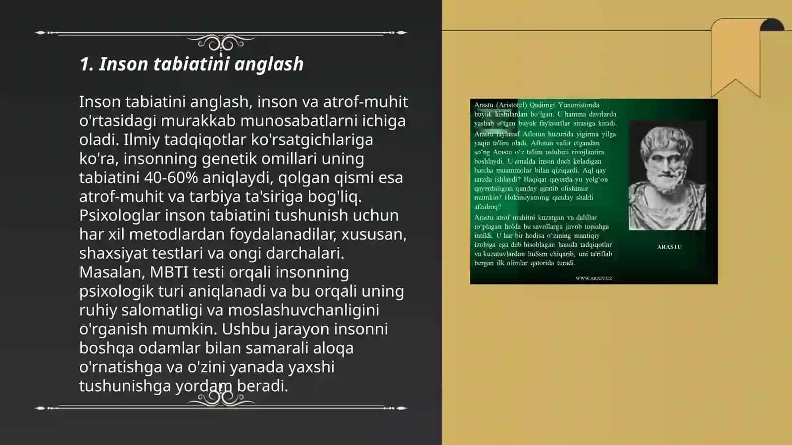 Inson tabiatini anglash 3