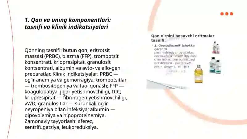 Donorlar qoni, uning tarkibiy qismlari va preparatlari 3