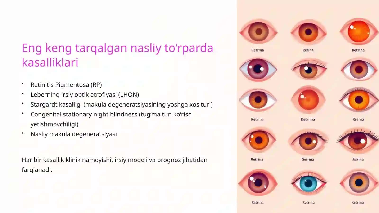 To‘rparda nasliy kasalliklari: Umumiy ko‘rinish 3