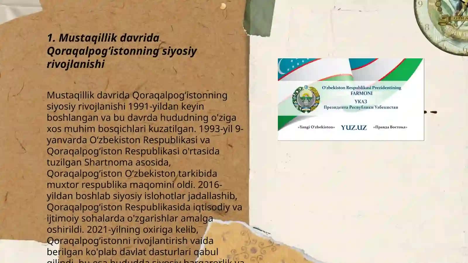 Mustaqillik yillarida Qoraqalpoĝiston respublikasi 3