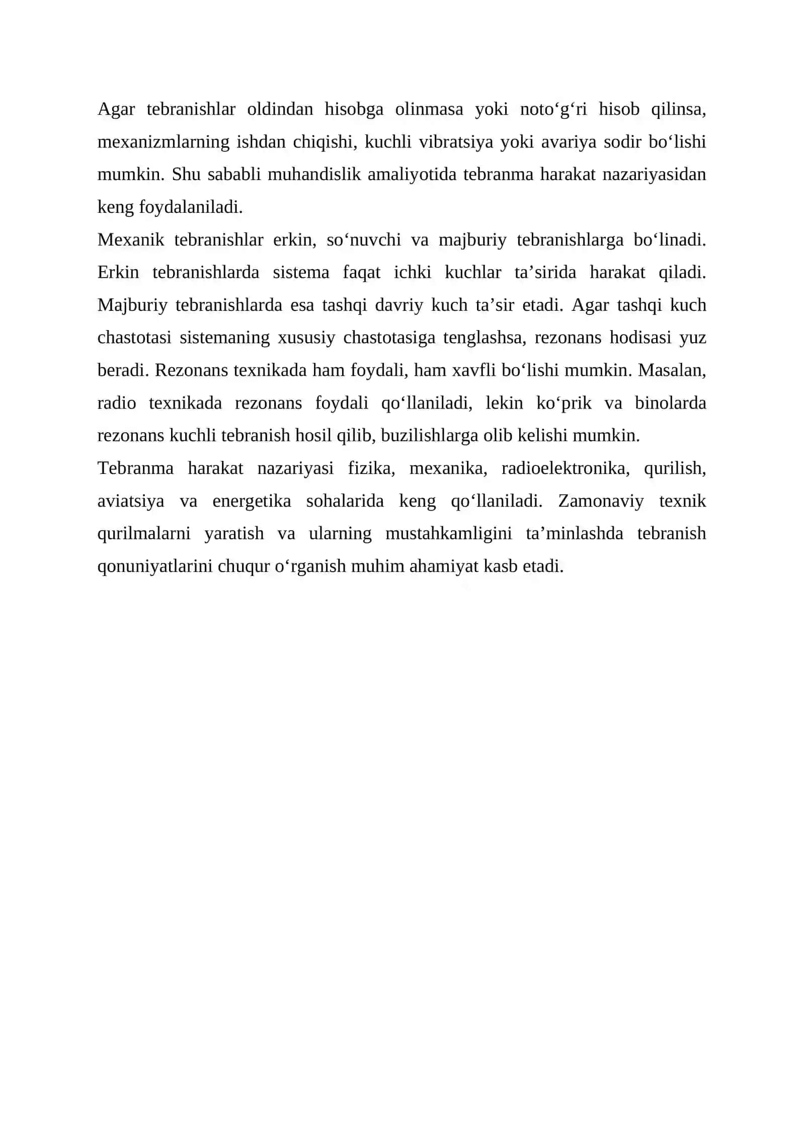 MODDIY NUQTANING TO‘G‘RI CHIZIQLI TEBRANMA HARAKATI 3