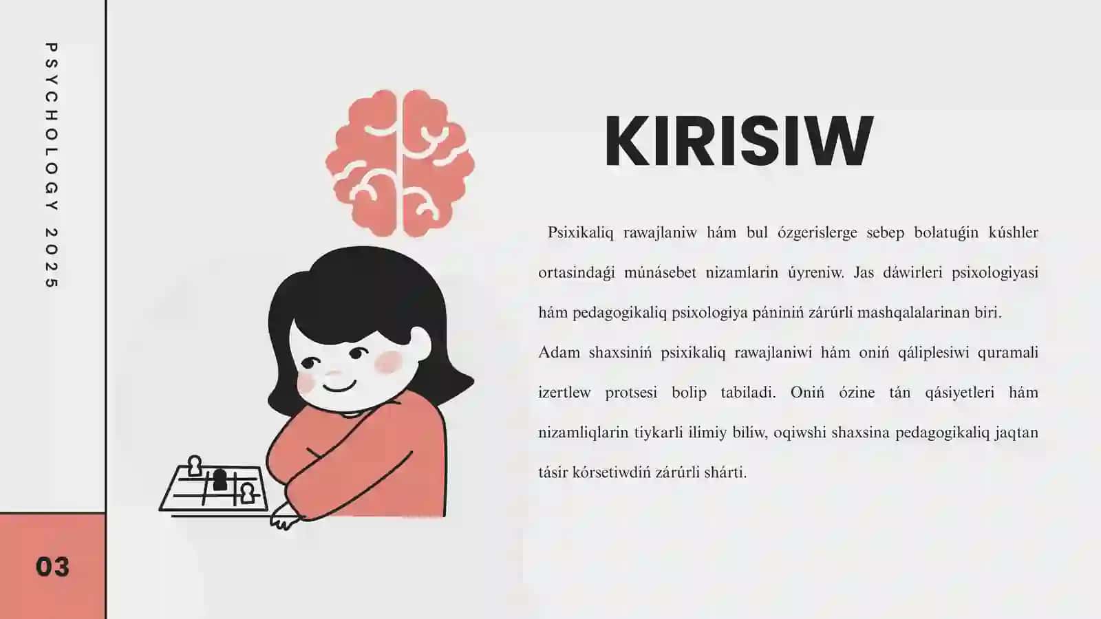 INSAN PSIXIKASINIŃ ONTOGENEZDE RAWAJLANIWI 3