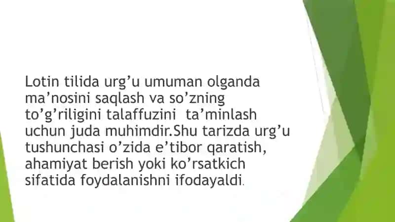 Urg'u qo'yish qoidalari 3