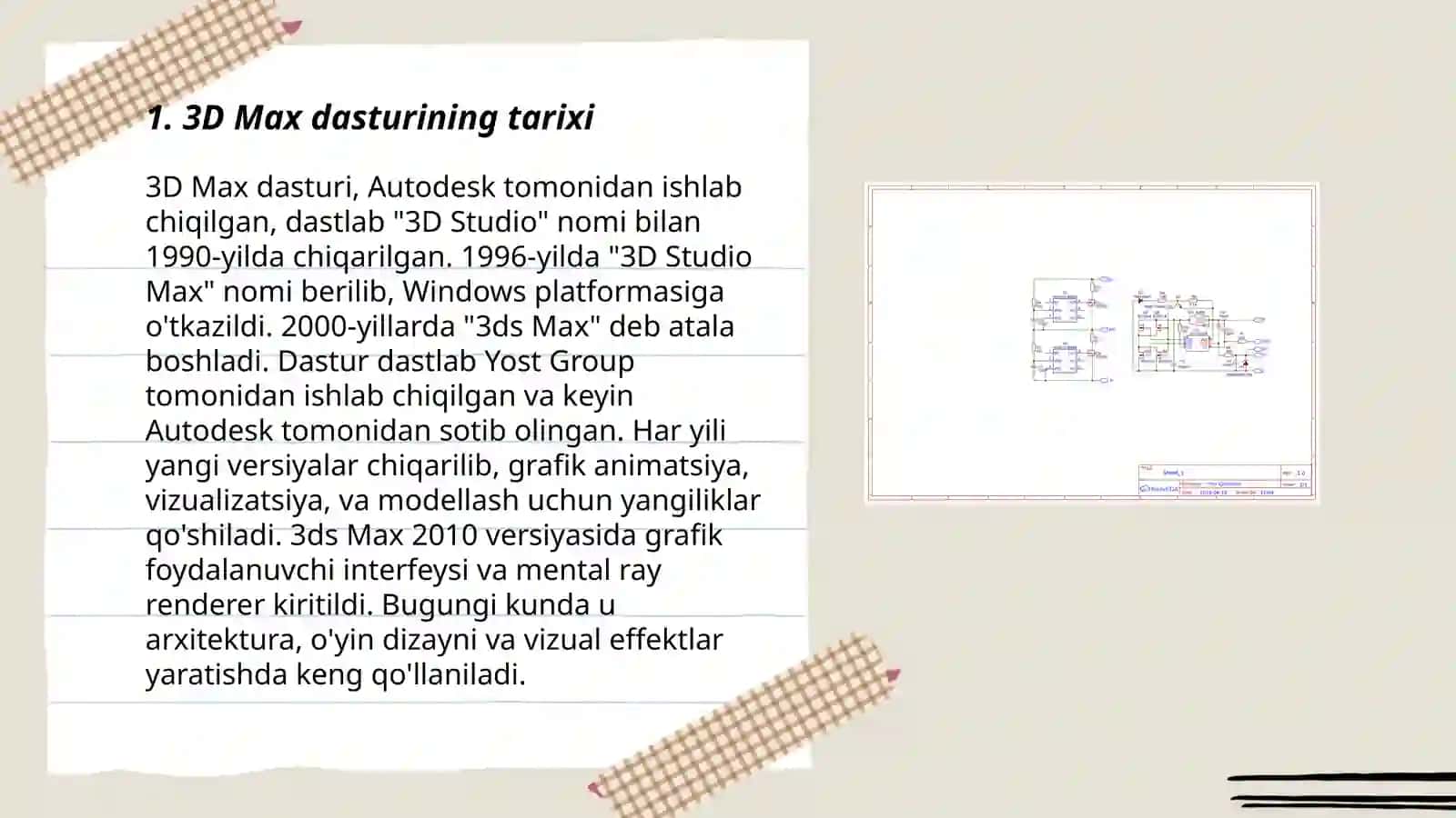 3D Max dasturi to'g'risida umumiy ma'lumot 3