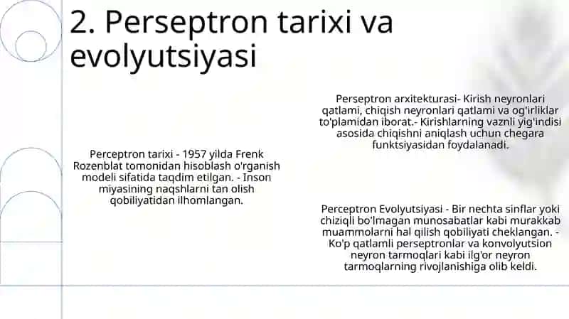 Perseptron Arxitekturasi 3