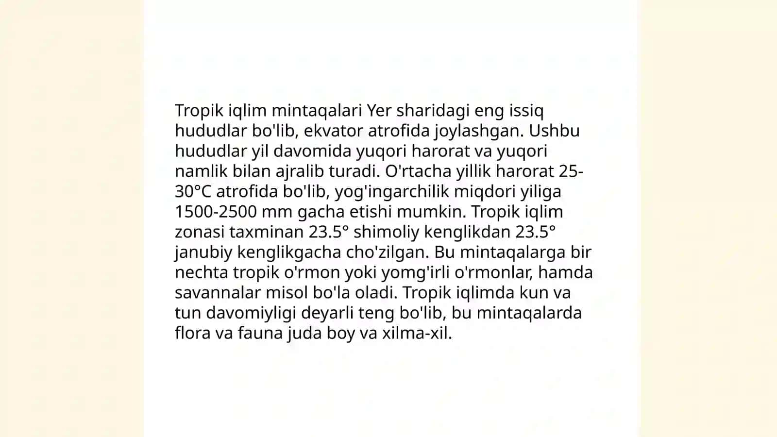 Dunyoning iqlim mintaqalari va o'lkalari 3