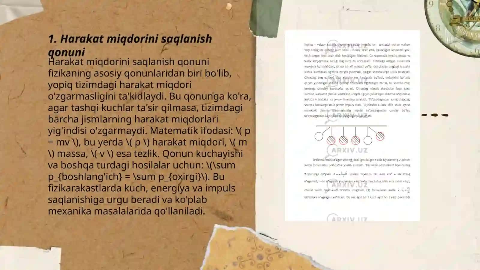 Harakat miqdorini saqlanish qonuni 3