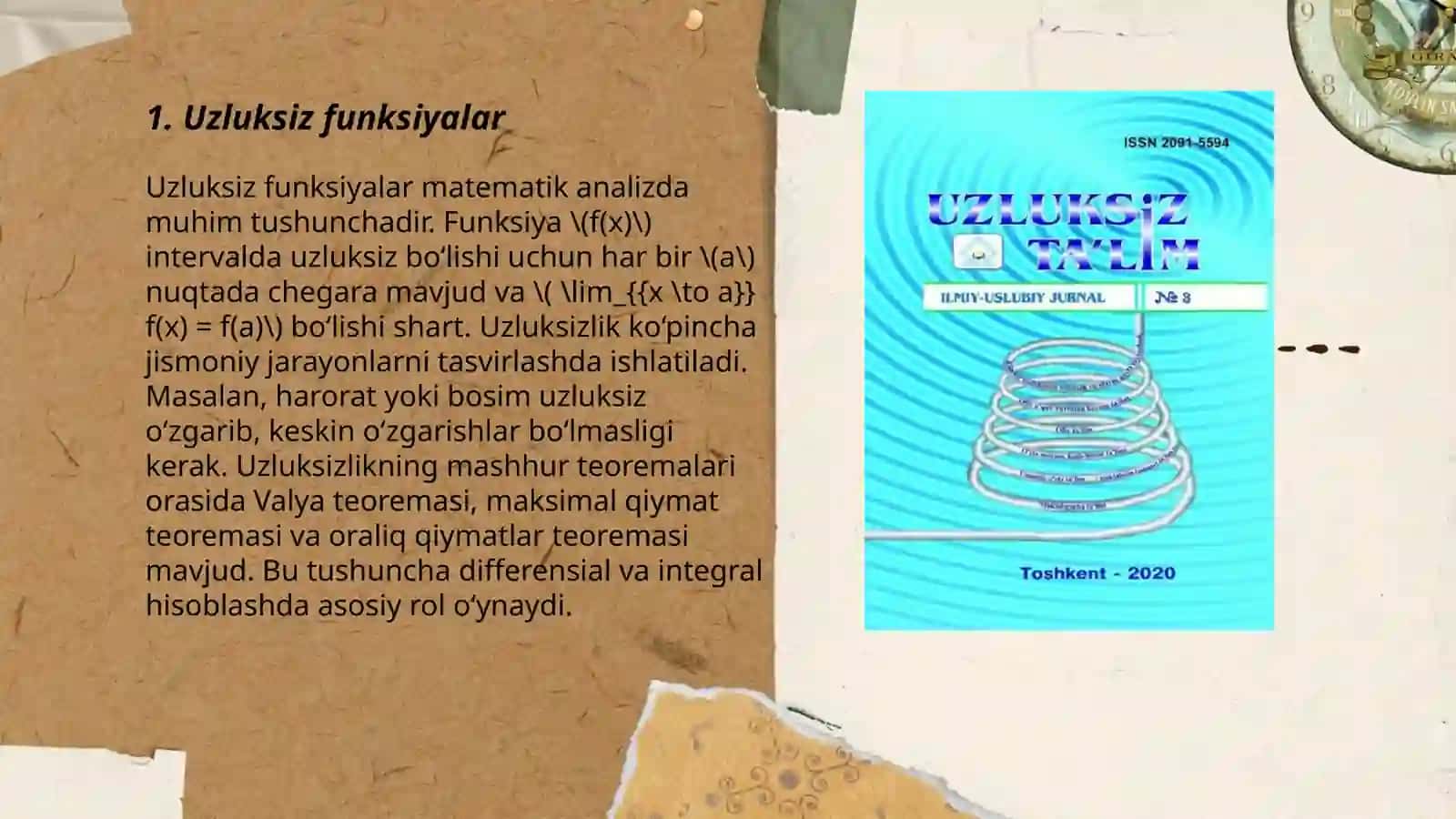 Uzluksiz akslantirishlar 3