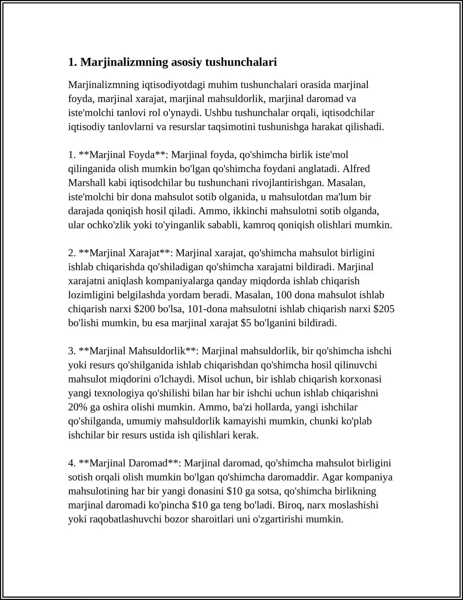 MARJINALIZM VA KLASSIK IQTISODIY NAZARIYANI SOLISHTIRISH 3