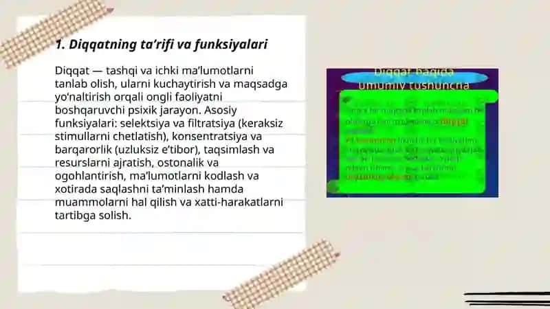 Diqqat, sezgi va idrok 3