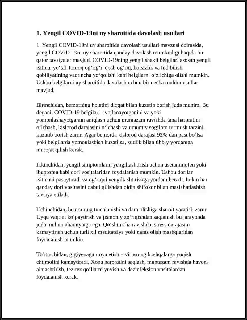 KORONAVIRUSNI DAVOLASH USULLARI 3