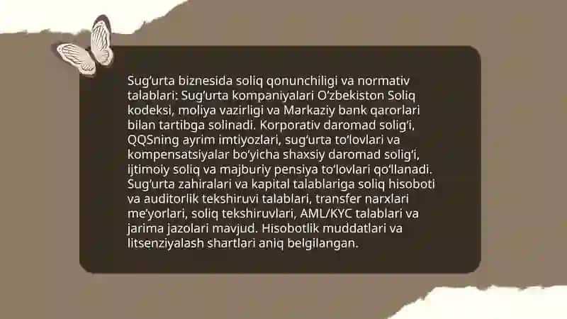 Sug’urta biznesida soliq menejmenti 3