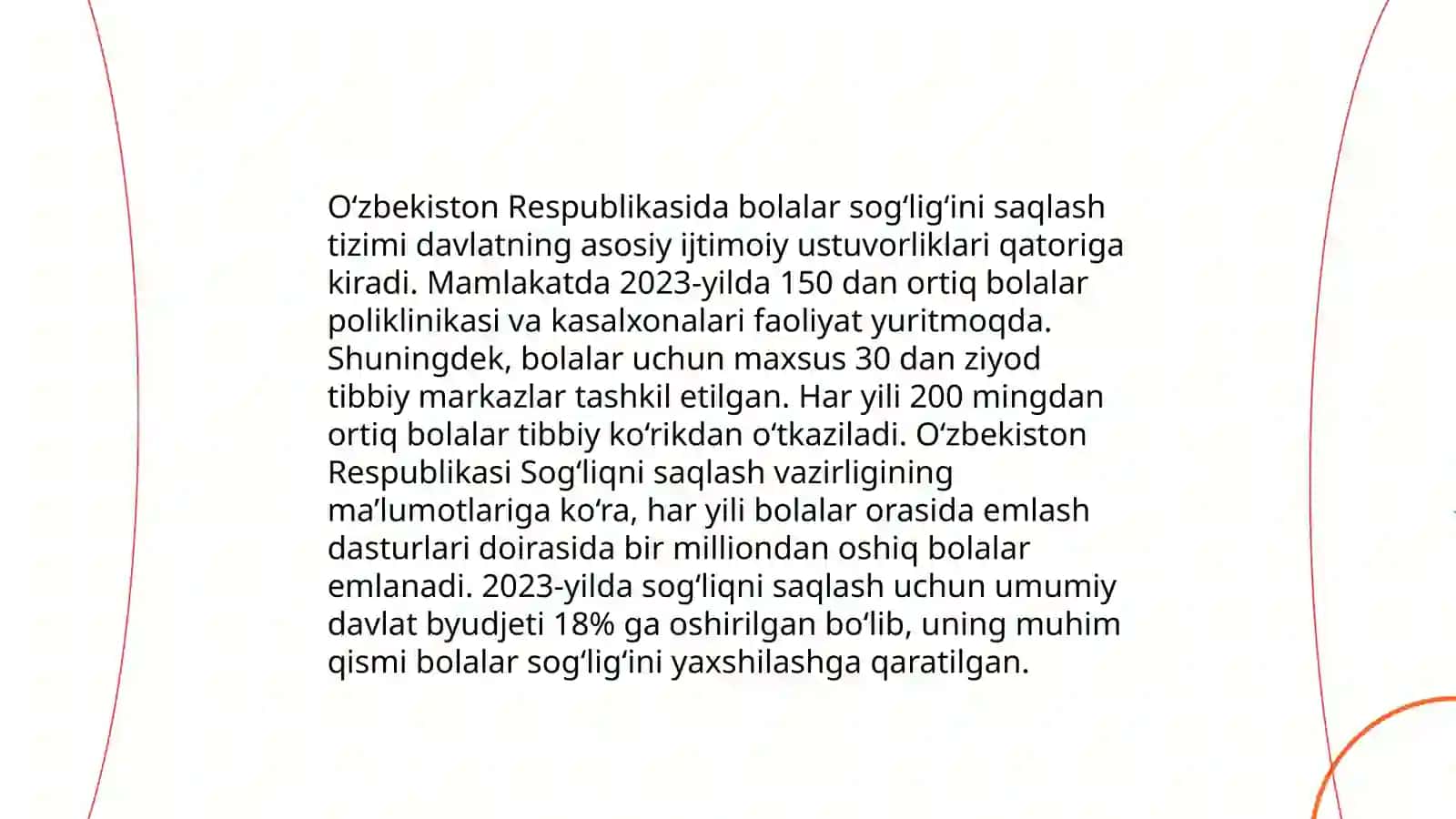 O‘zbekistonda Davolash-profilaktika muassasalarida statsionar sharoitda uzoq muddat davolanishga muhtoj bolalarga umumiy o‘rta ta'lim berishni tashkil etish 3