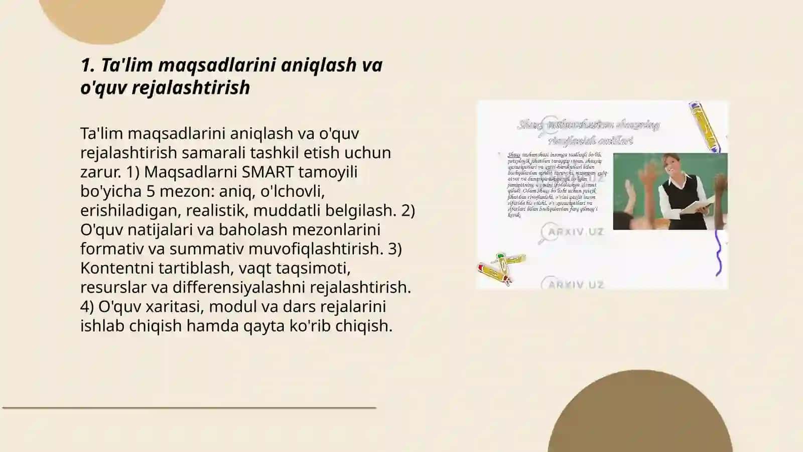 Ta'lim olish jarayonini samarali tashkil etish 3