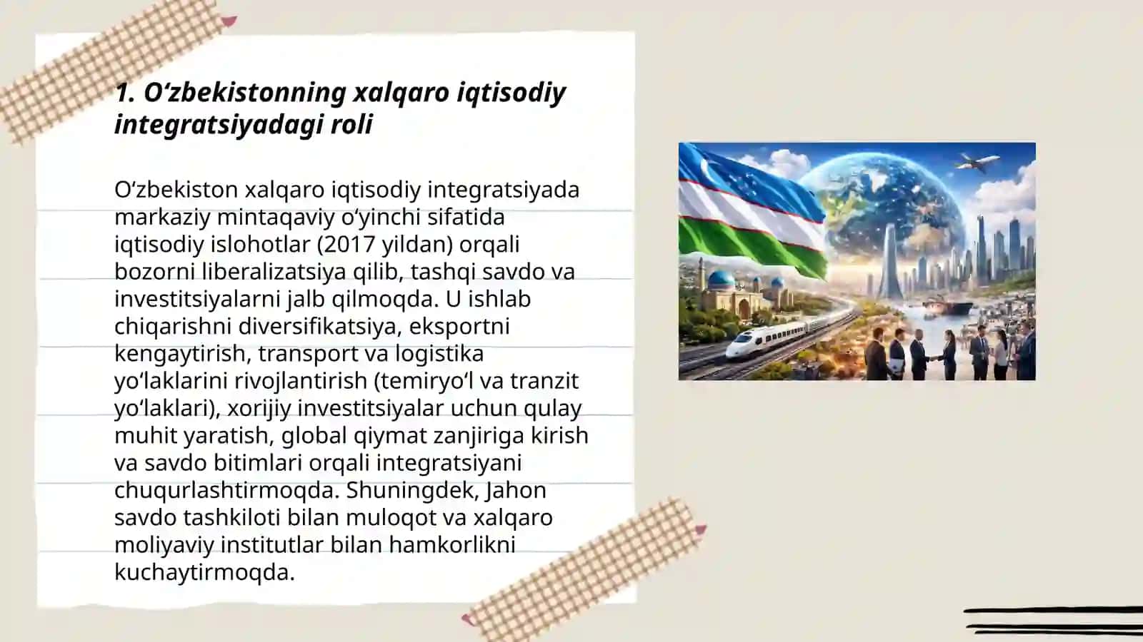O’zbekiston va jaxon taroqiyoti 3