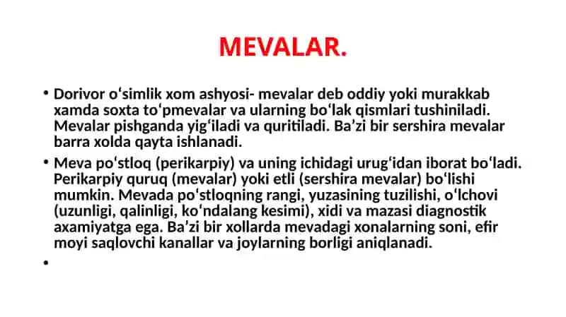 Dorivor о‘simliklari mevalari 3