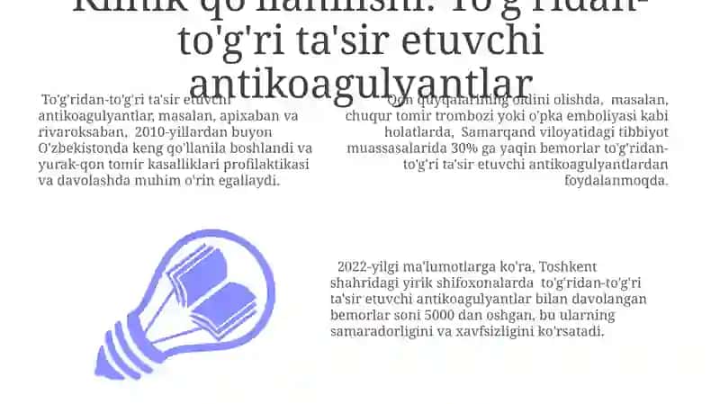To'g'ridan-to'g'ri ta'sir qiluvchi antikoagulyantlar 3