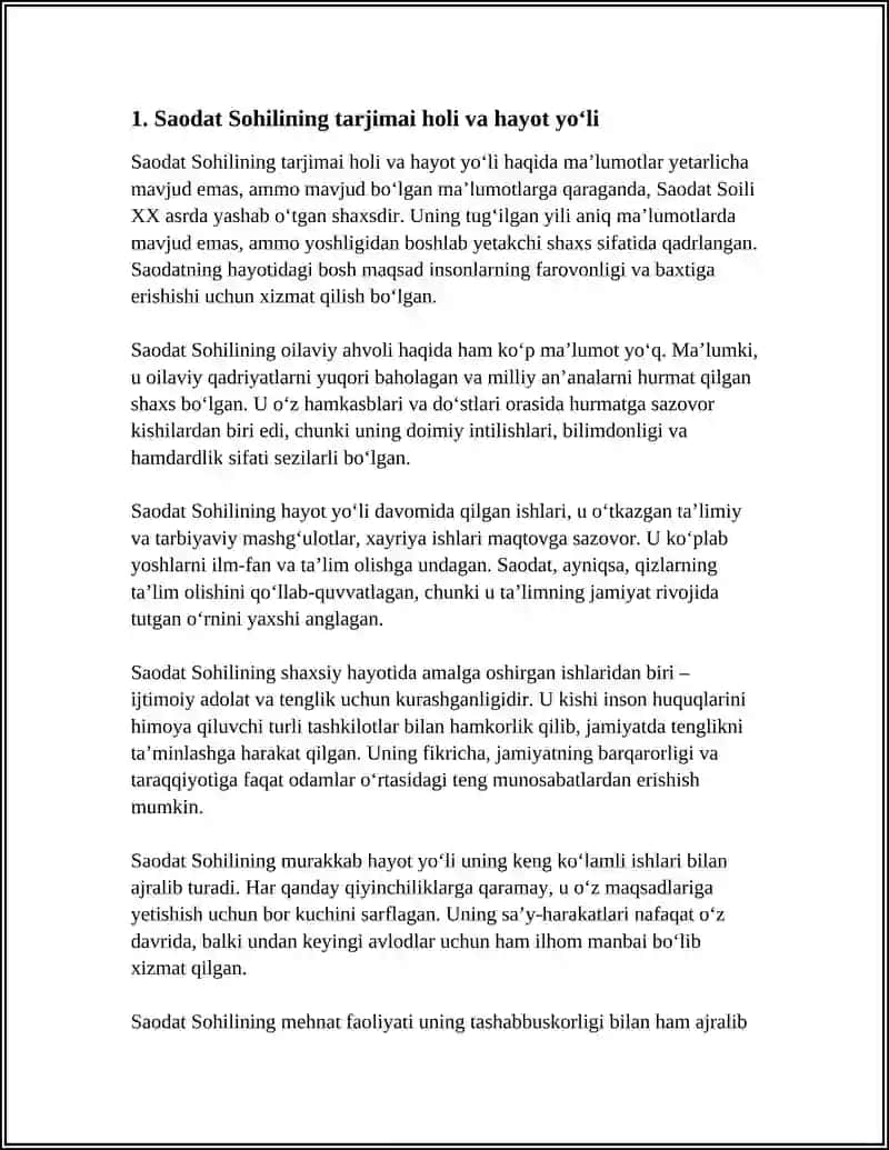 SAODAT SOHILI 3