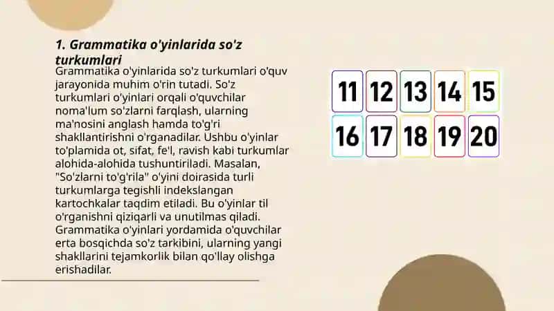 Grammatika o'yinlari 3
