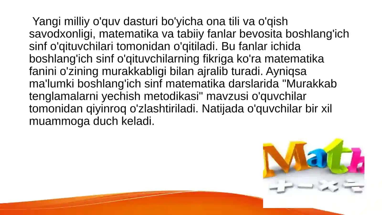 Tenglama va uni yechishga o’rgatish 3