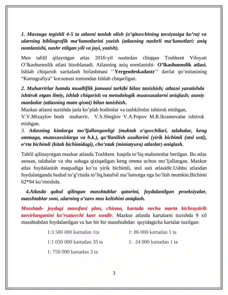 Atlaslarni Tahlil Qilish 3