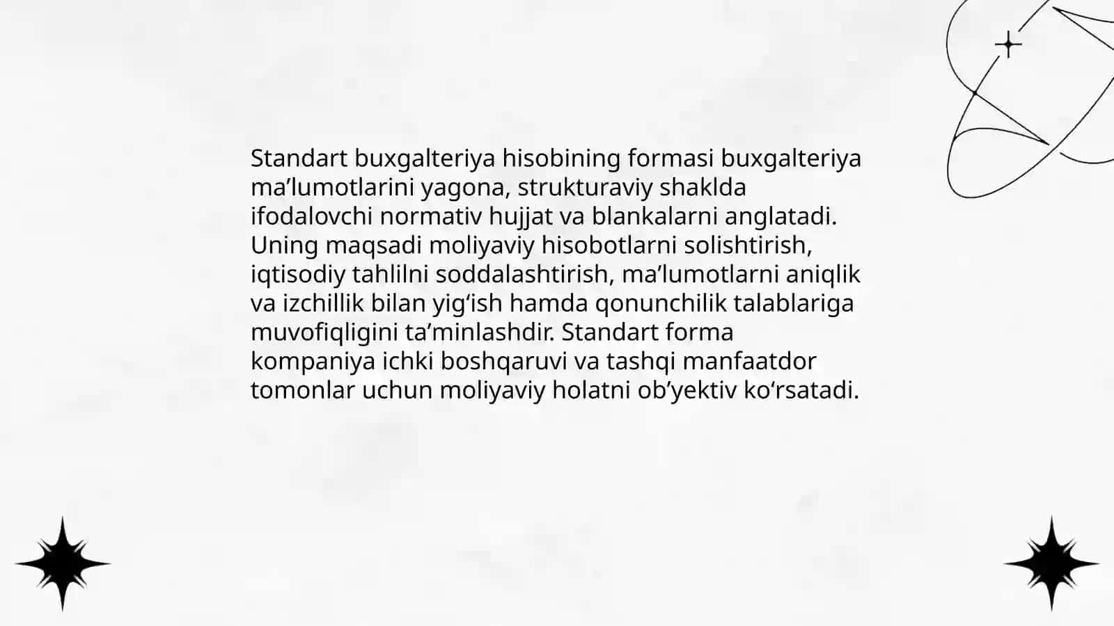 Buxgalteriya hisobining standart formasi 3