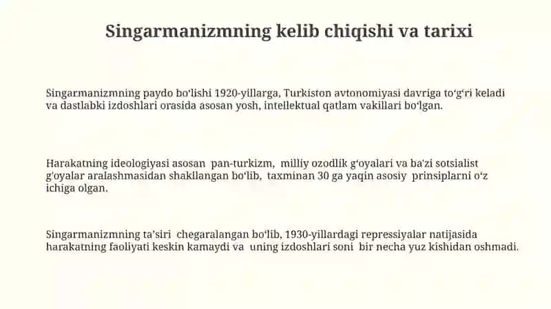 Singarmanizm 3