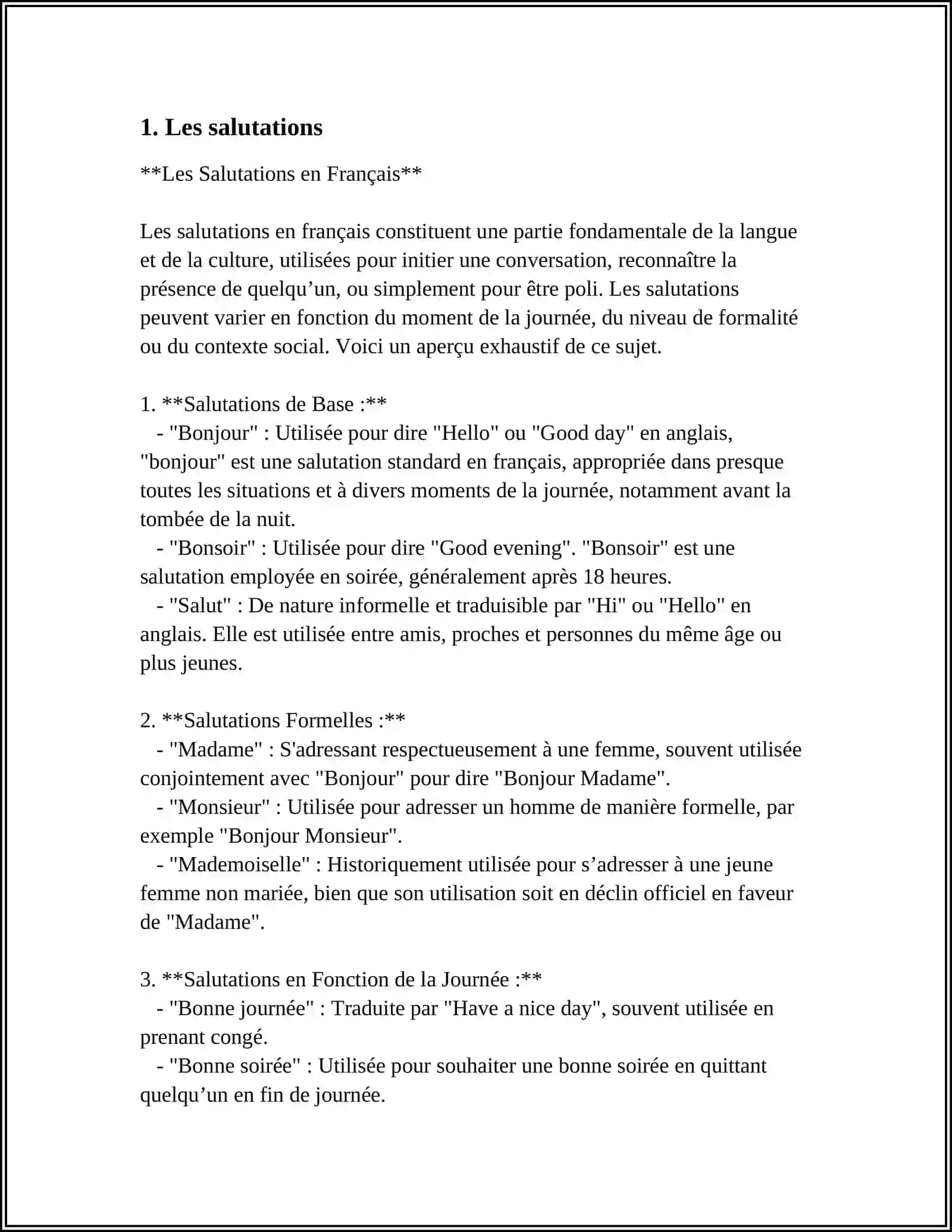 LES EXPRESSIONS DE LA LEÇON 3